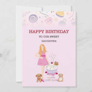 Happy Birthday to our Sweet Daughter Invitation