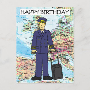 Happy Birthday to Pilot Postcard