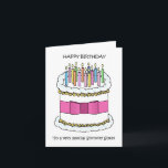 Happy Birthday to Sorority Sister Card<br><div class="desc">A simple image of a birthday cake which has a large pink bow tied around it. The words 'Happy Birthday to a very special sorority sister' accompany the image which has a white background.</div>