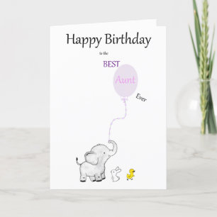 Happy Birthday to the BEST Aunt Ever - CARD