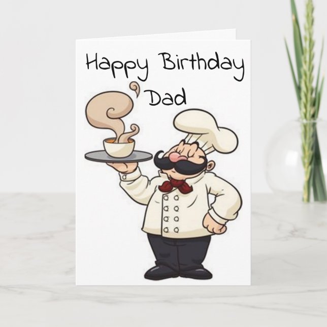HAPPY BIRTHDAY TO THE BEST COOK  ***DAD*** CARD (Front)