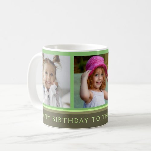 Happy Birthday to the Best Grandpa Photo Collage Coffee Mug