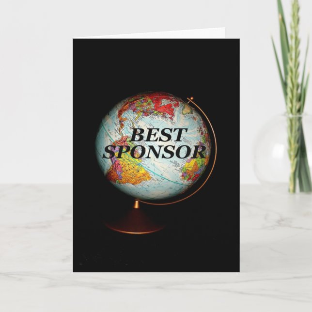 Happy Birthday To The Best Sponsor On Earth! Card (Front)