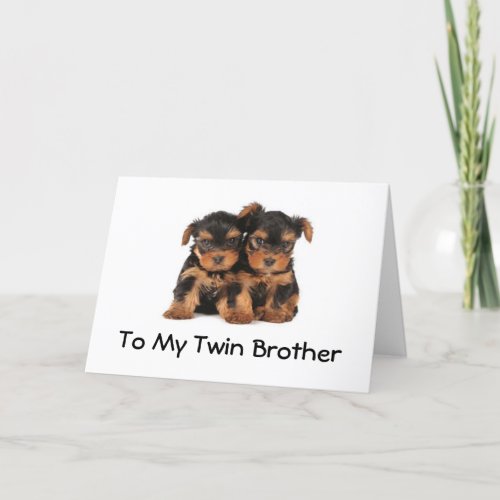 HAPPY BIRTHDAY TO THE BEST TWIN BROTHER EVER CARD