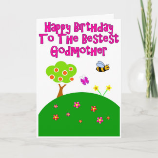 Happy Birthday To The Bestest Godmother Card