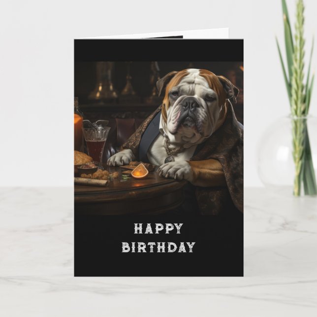 Happy Birthday to the Big Dog Fun Animal Humor Card (Front)