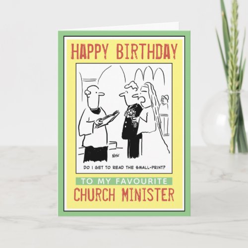 Happy Birthday to the Church Minister or Priest Card