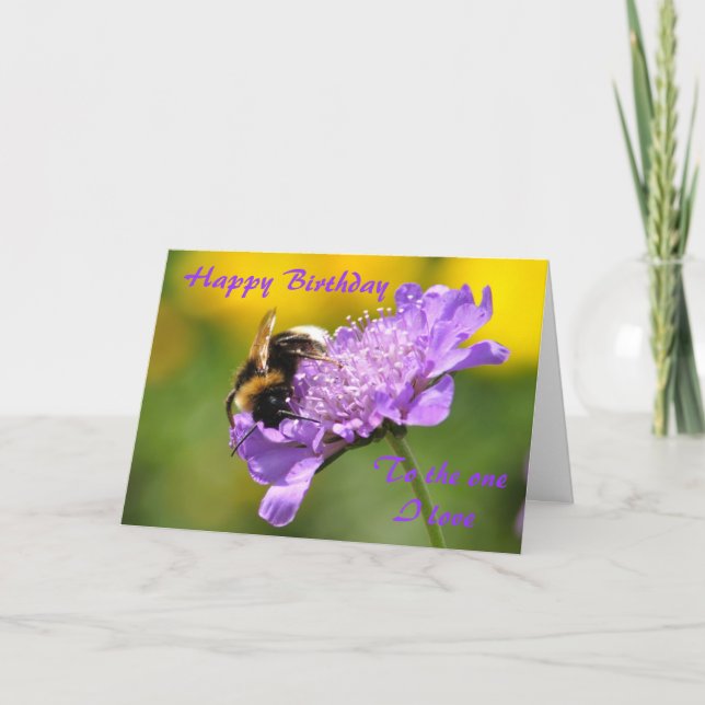 Happy Birthday, To the one I love Card (Front)