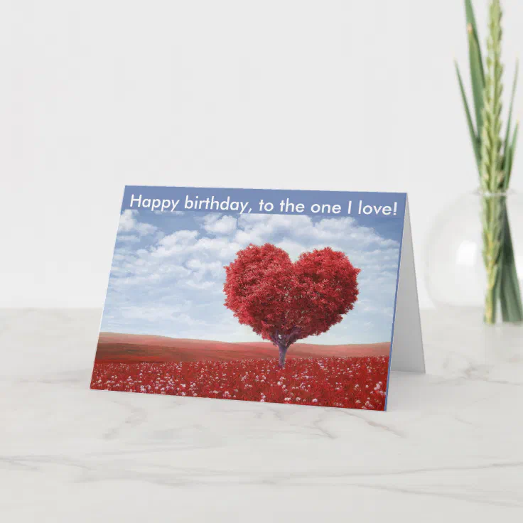 Pickture-This 'Happy Birthday To One I Love' A5 Romantic Greeting Card Him Her