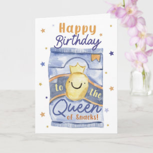 Happy Birthday to the Queen of Snacks Crisps Card
