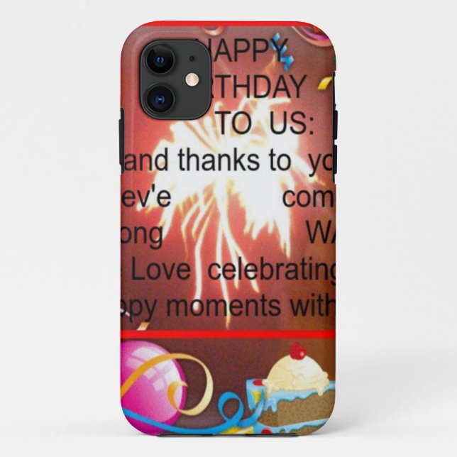 Happy Birthday to Us Art Print Case-Mate iPhone Case (Back)