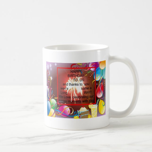 Happy Birthday to Us Art Print Coffee Mug (Right)