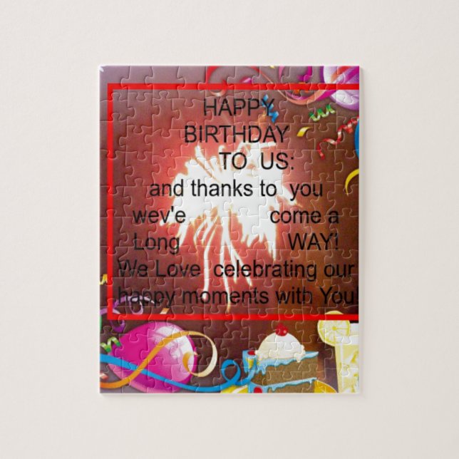 Happy Birthday to Us Art Print Jigsaw Puzzle (Vertical)