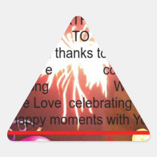 Happy Birthday to Us Art Print Triangle Sticker