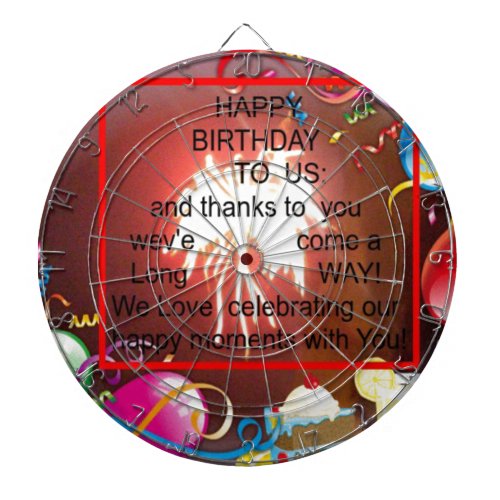 Happy Birthday To us Dart Board