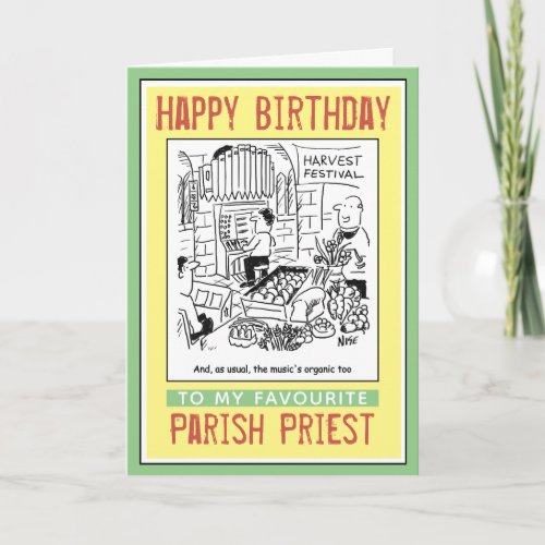 Happy Birthday to Vicar or Parish Priest Card