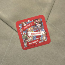 Happy Birthday To You Animal Fans Red & White