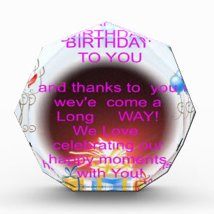 Happy Birthday to You Art Print Acrylic Award