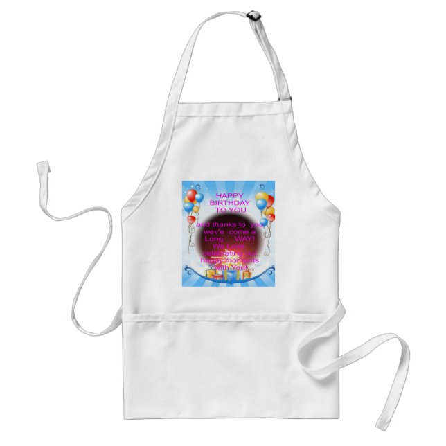 Happy Birthday to You Art Print Adult Apron (Front)