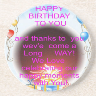 Happy Birthday to You Art Print Coaster