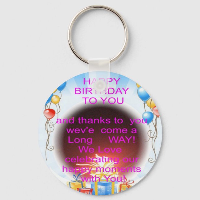 Happy Birthday to You Art Print Keychain (Front)
