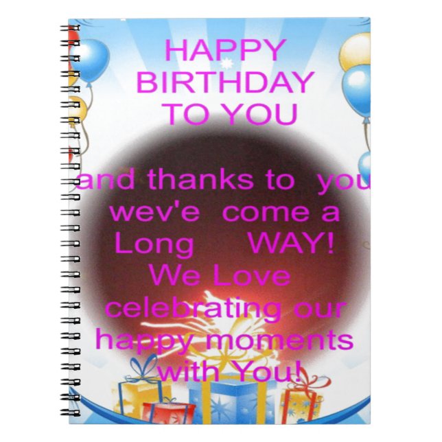 Happy Birthday to You Art Print Notebook (Front)