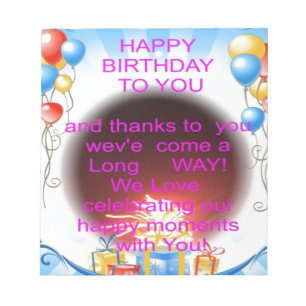 Happy Birthday to You Art Print Notepad