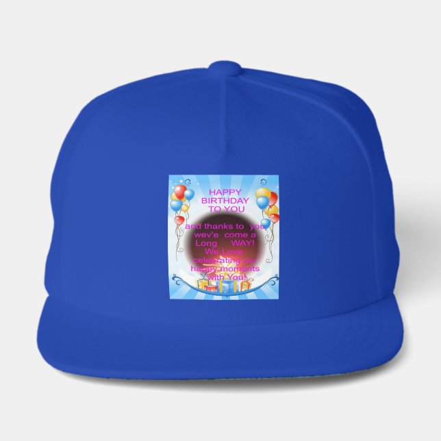 Happy Birthday to You Art Print Snap Back Hat (Front)