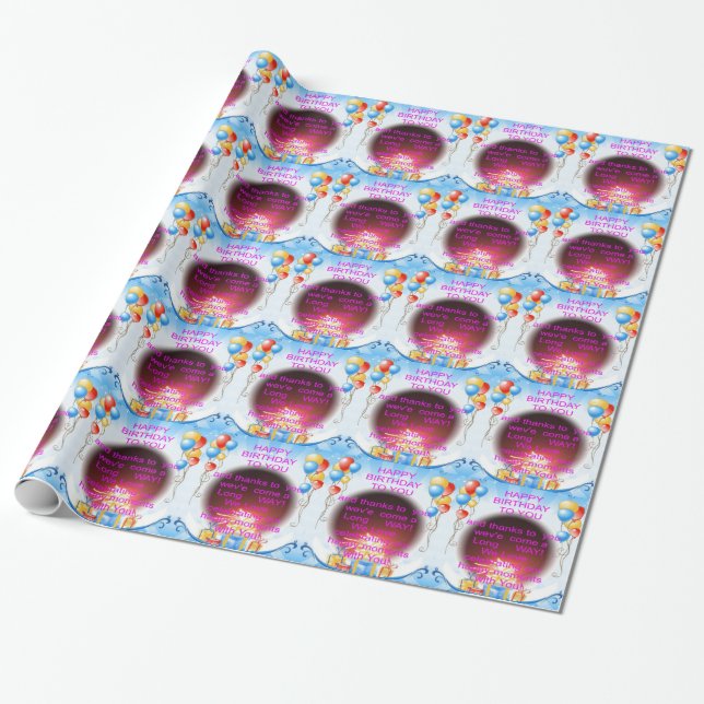Happy Birthday to You Art Print Wrapping Paper (Unrolled)