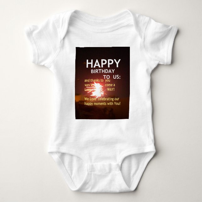 Happy Birthday TO YOU Baby Bodysuit (Front)