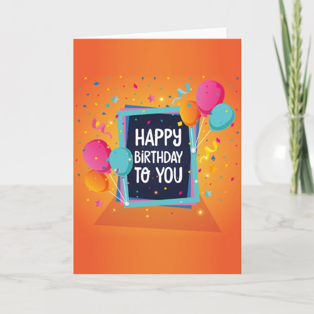 Happy Birthday to You Balloons Card (Front)