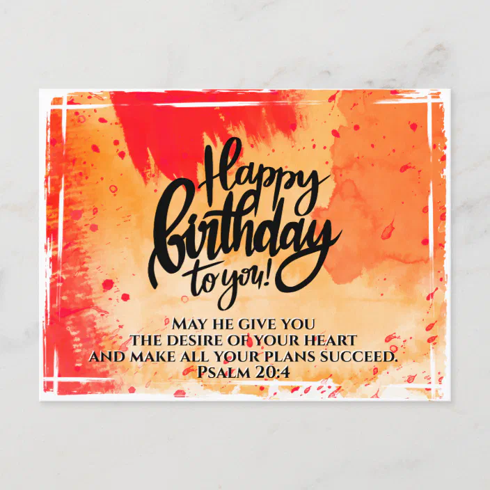 Happy Birthday Scripture Images Personalized Happy Birthday To You Bible Verse Postcard | Zazzle.com