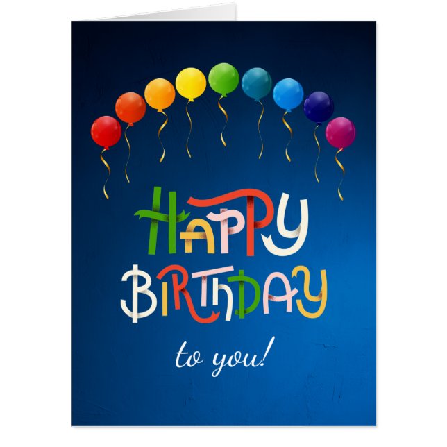 Happy Birthday To You! - Big Birthday Card (Front)