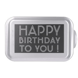 &quot;Happy Birthday To You!&quot; | Black and White Cake Pan