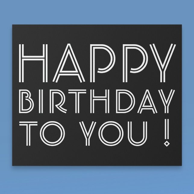 "Happy Birthday To You!" Black & White Wrapping Paper (Creator Uploaded)