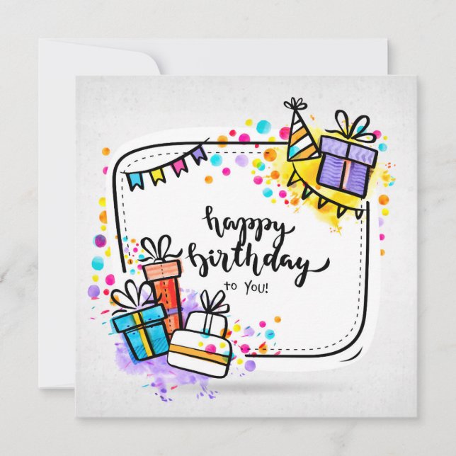 Happy Birthday To You Card (Front)