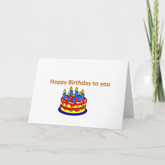 Happy birthday to you card (Front)