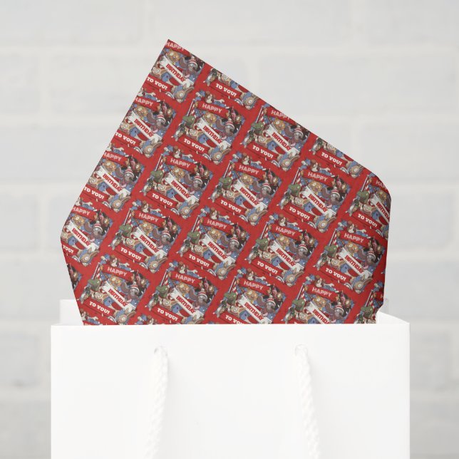 Happy Birthday To You! Cats Dogs & Animal Fans  Tissue Paper (Gift Bag)