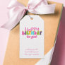 Happy Birthday to You Colorful Candle Personalized Gift Tags