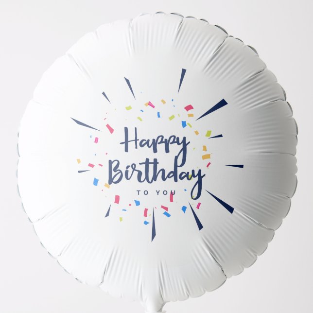 Happy birthday to you confetti balloon (Front)