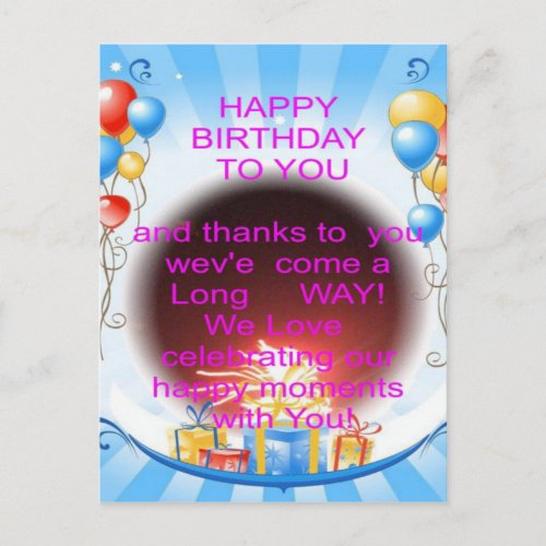 Happy Birthday To you Cute nice and lovely Art Postcard