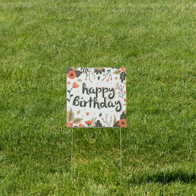 Happy Birthday to You Floral Sign (Insitu)