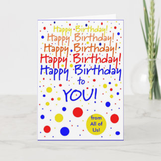 Happy Birthday to You From Group Card