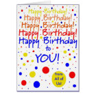 Happy Birthday from Group - Cute Zoo Animals Card | Zazzle.com