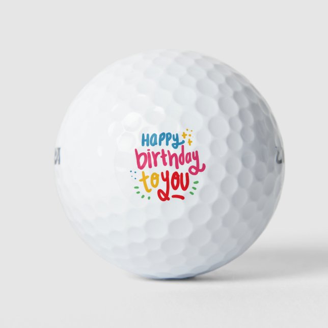 Happy Birthday To You Golf Balls (Front)