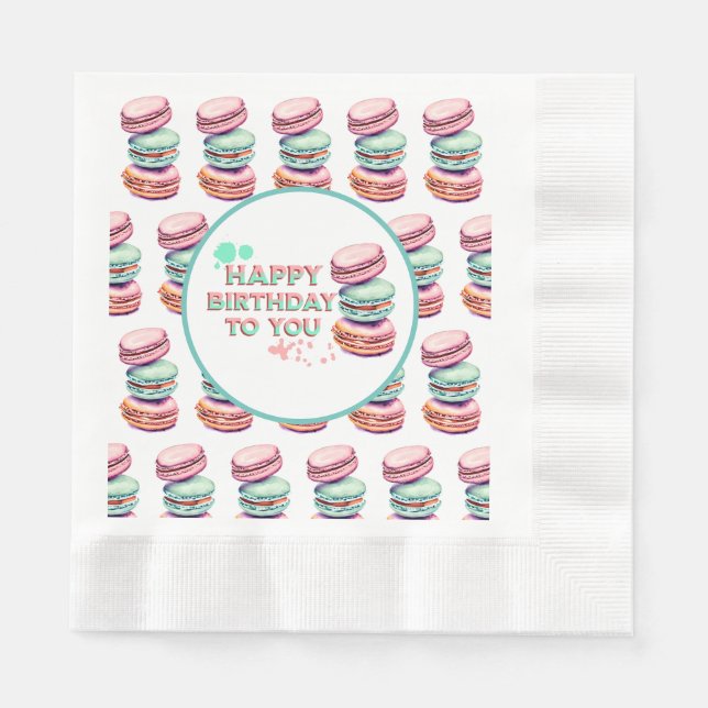 Happy Birthday To You | Macaron Napkins (Front)