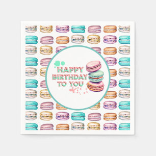 Happy Birthday To You Macaron Napkins