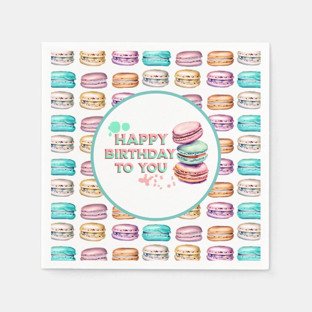 Happy Birthday To You | Macaron Napkins (Front)