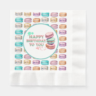 Happy Birthday To You Macaron Napkins