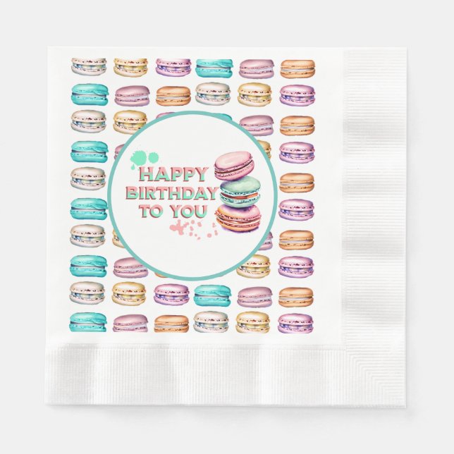 Happy Birthday To You | Macaron Napkins (Front)